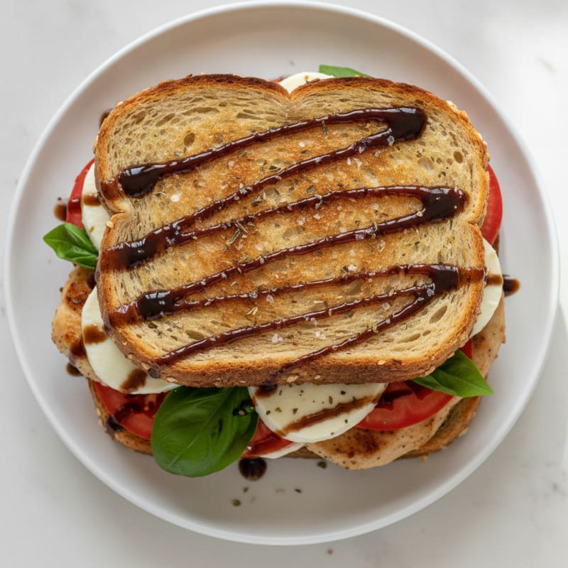 Grilled Caprese Sandwich with Balsamic Glaze