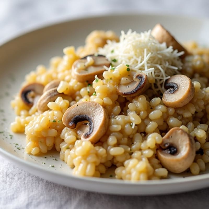 Creamy Brown Rice Mushroom Risotto