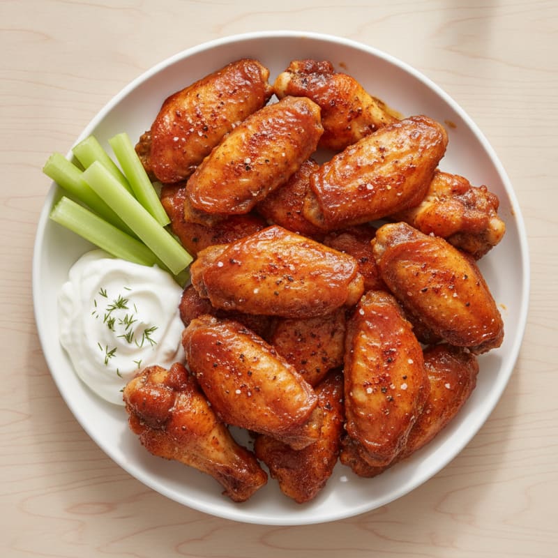 Spicy BBQ Glazed Chicken Wings
