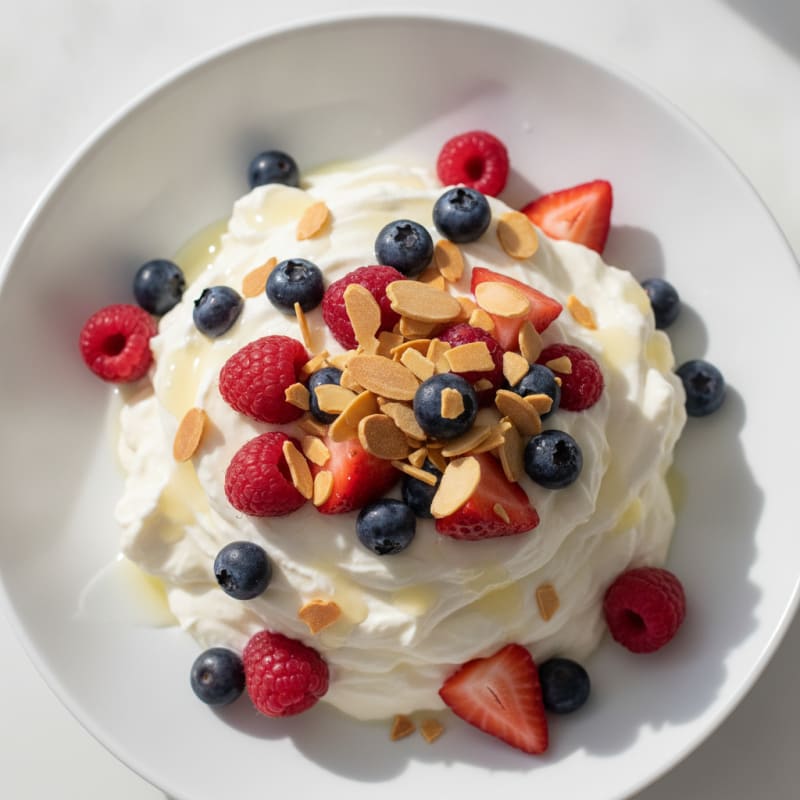 Silky Greek Yogurt Protein Pudding with Berries