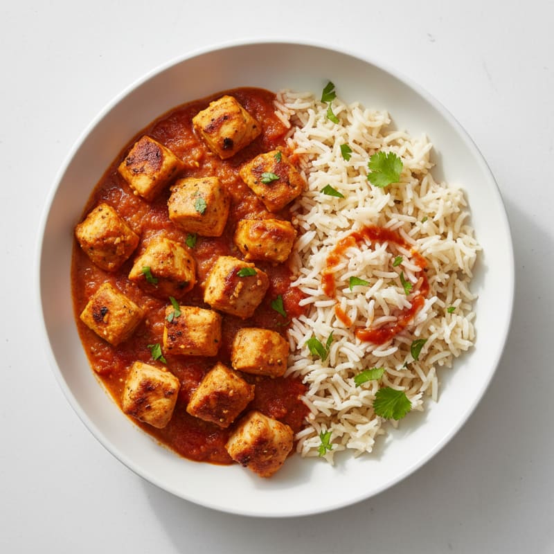 Creamy Tomato Chicken Masala with Basmati