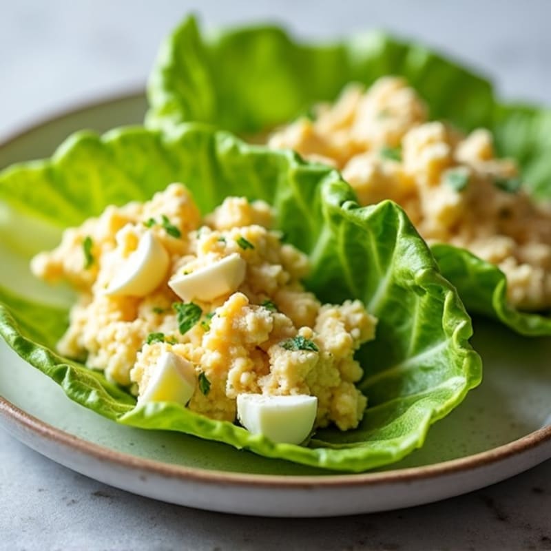 Creamy Dill Egg Salad Lettuce Wraps