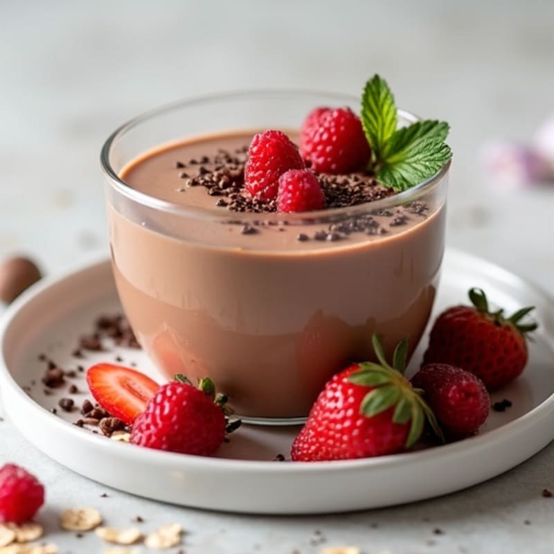 Silky Chocolate Protein Pudding with Greek Yogurt
