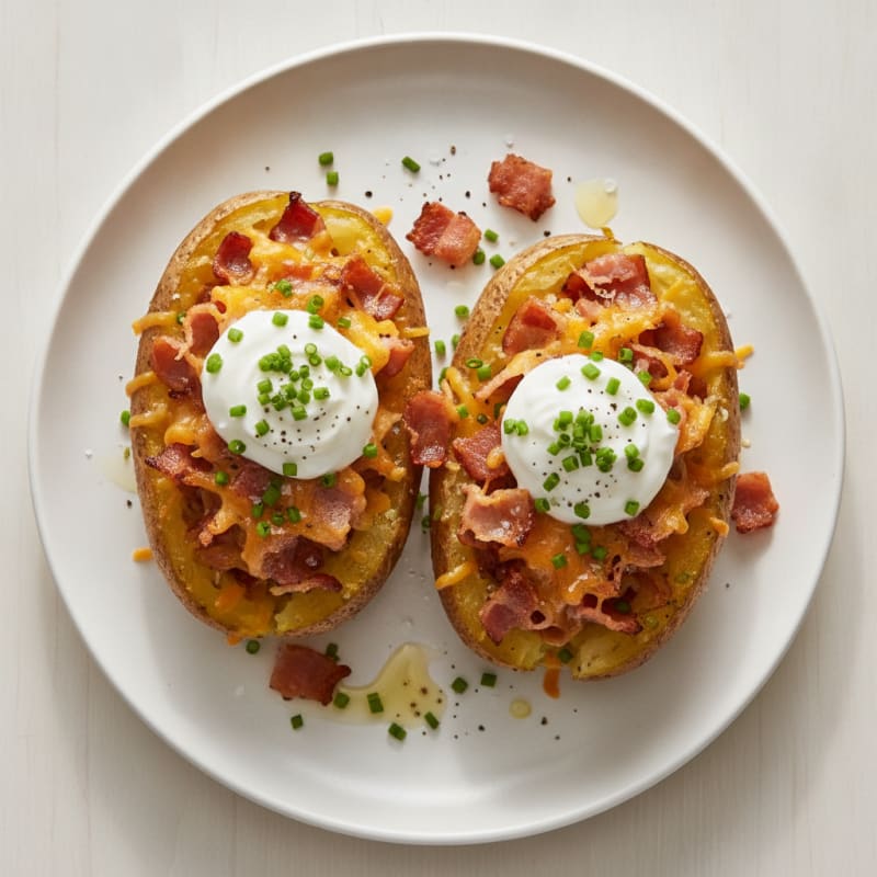 Bacon Cheddar Stuffed Potatoes