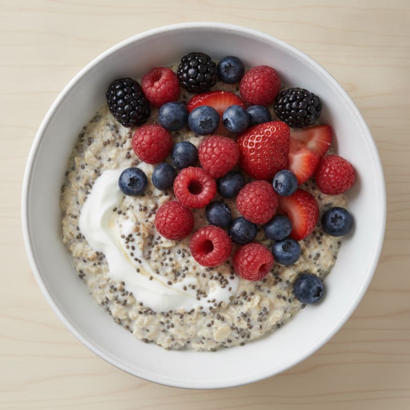Berry Chia Seed Overnight Oats
