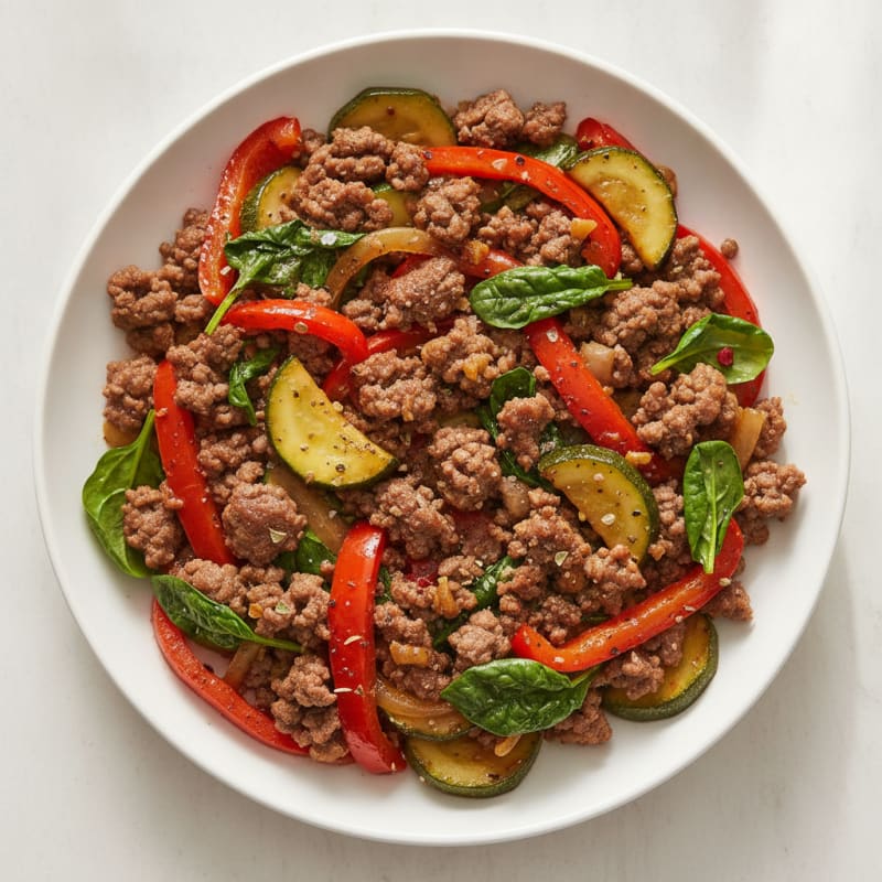 Savory Ground Beef and Vegetable Skillet