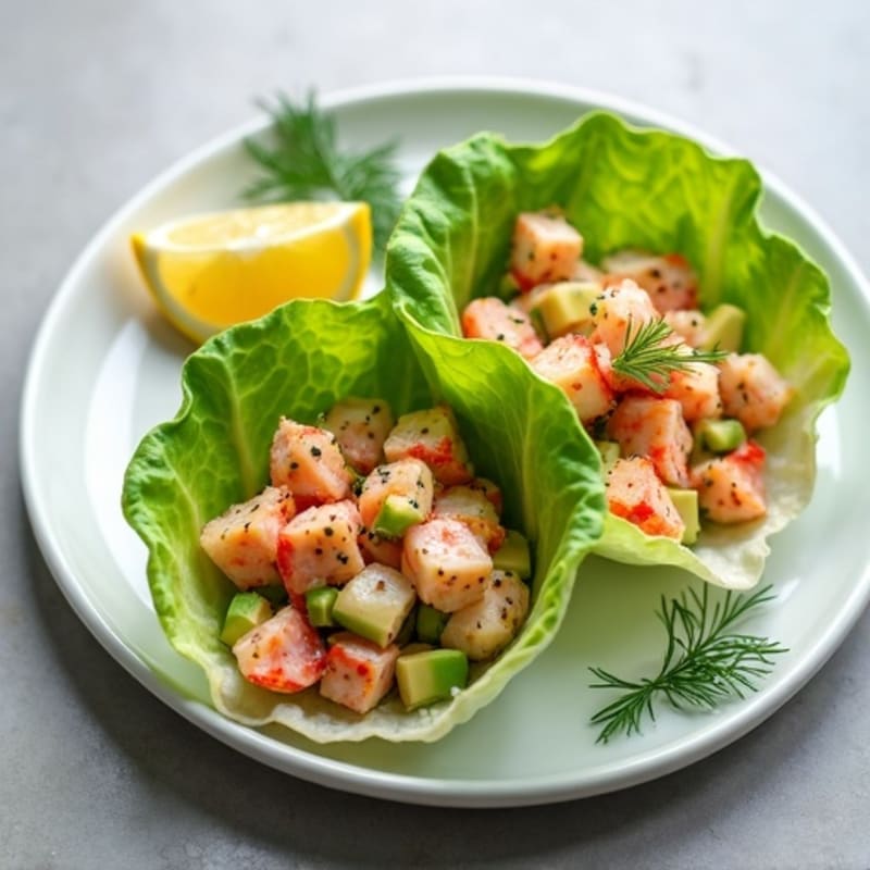 Fresh Lemon Herb Lobster Salad with Crisp Lettuce Wraps