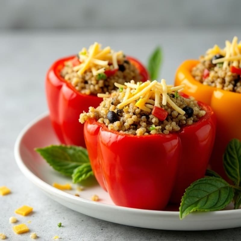 Herb-Seasoned Ground Turkey Stuffed Bell Peppers