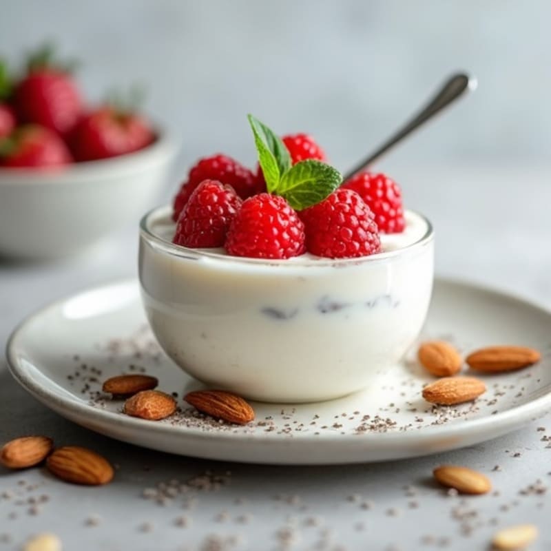 Silky Greek Yogurt Protein Pudding with Chia Seeds
