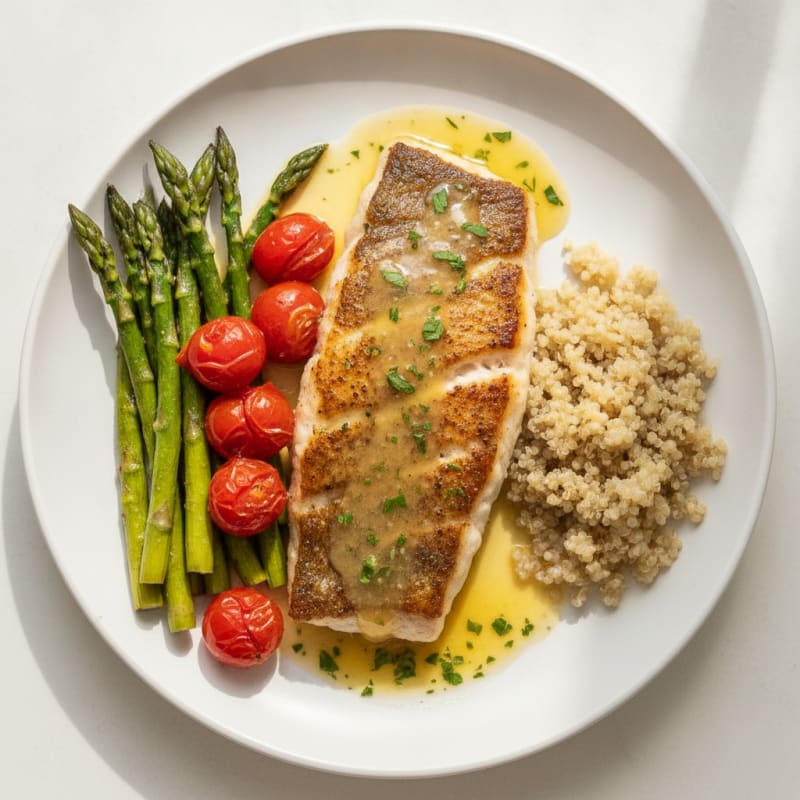 Pan-Seared Snapper with Lemon-Herb Sauce