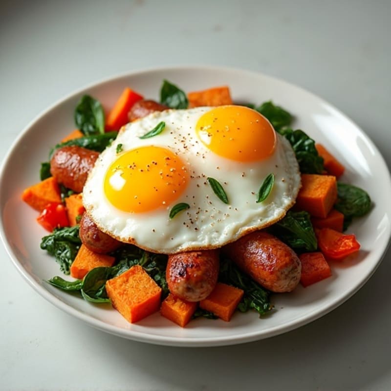 Crispy Sweet Potato Hash with Sunny Eggs