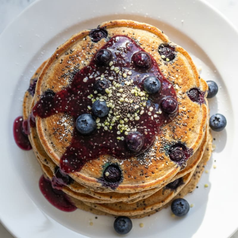 Blueberry Chia Seed Pancakes