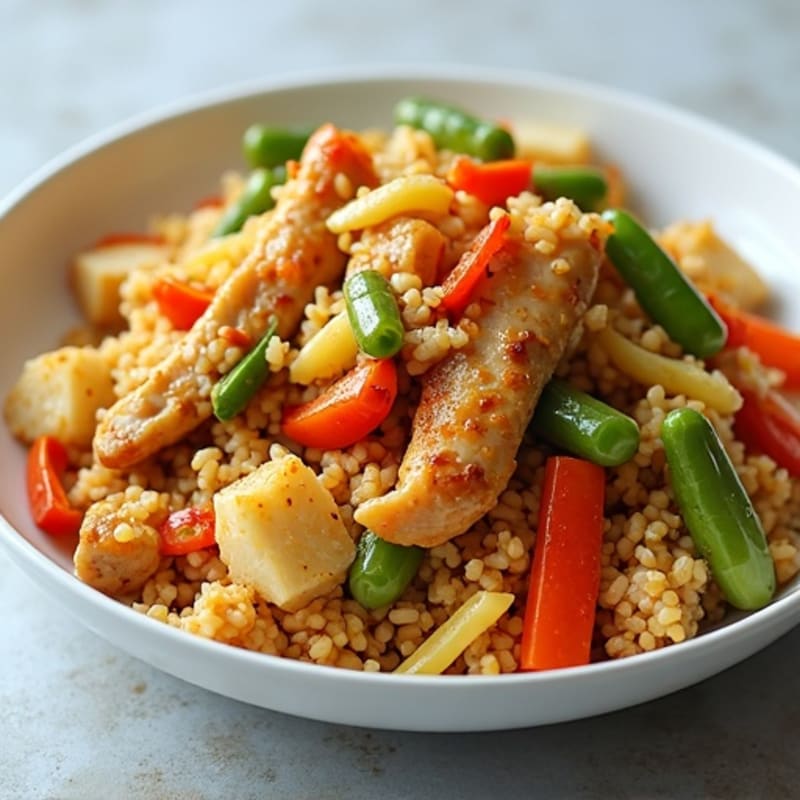 Cauliflower Rice Chicken Stir-Fry