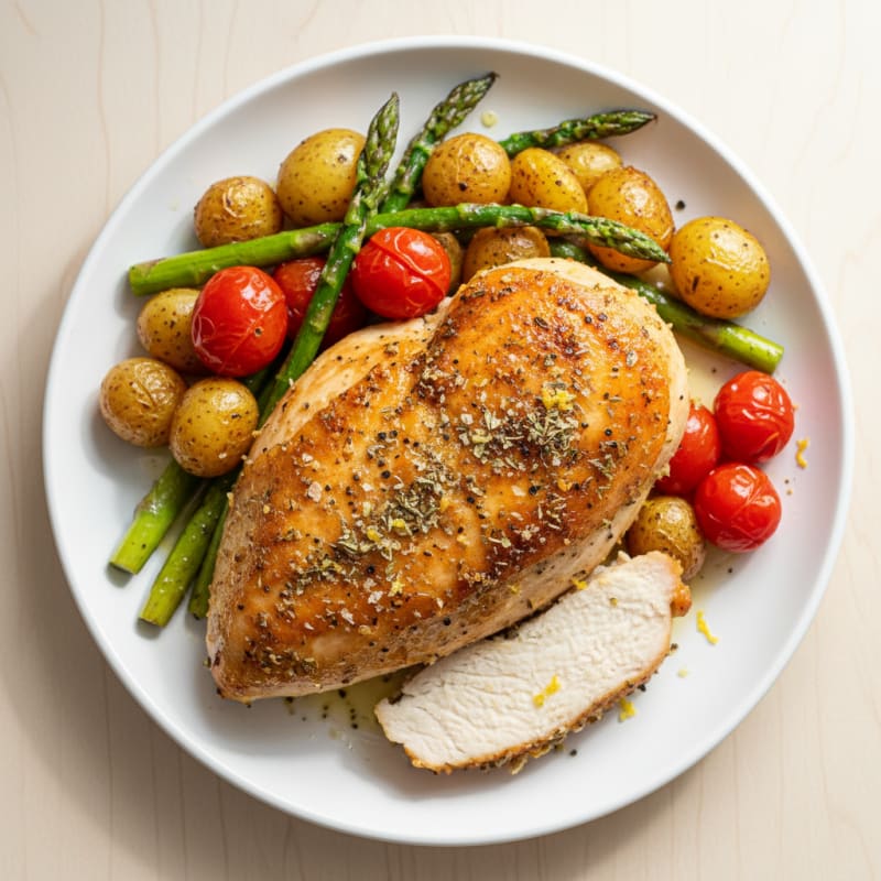 Crispy Lemon-Herb Roasted Chicken
