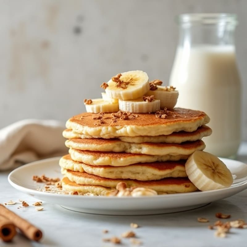 Fluffy Oat Banana Cottage Pancakes