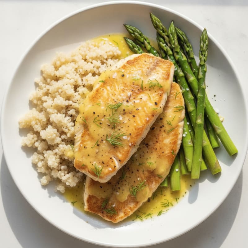 Pan-Seared Tilapia with Lemon-Dill Sauce