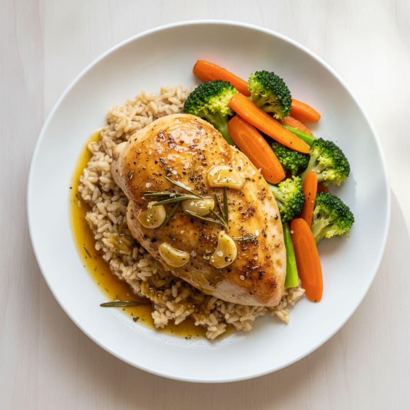 Garlic Herb Roasted Chicken Dinner