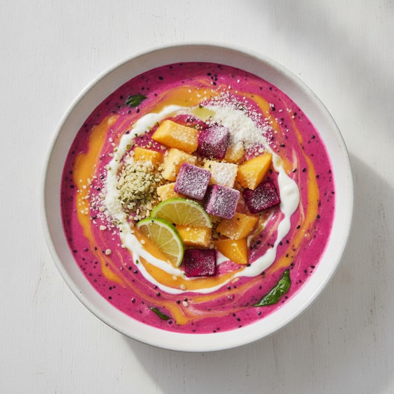 Dragon Fruit Mango Protein Smoothie