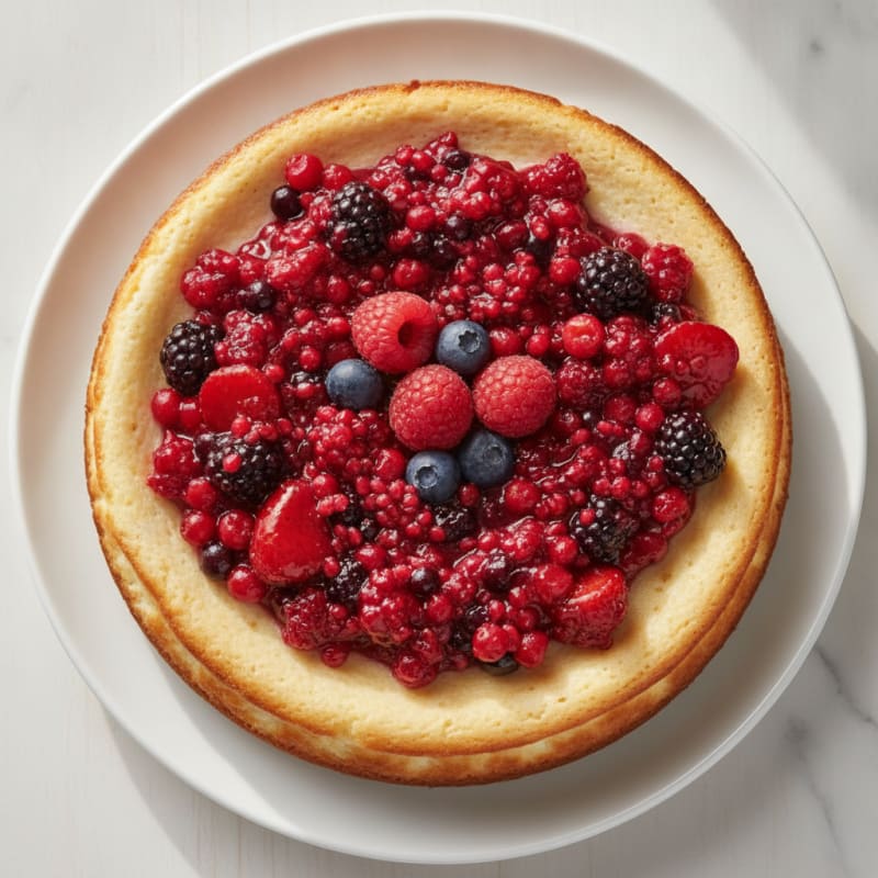 Greek Yogurt Protein Cheesecake with Mixed Berries