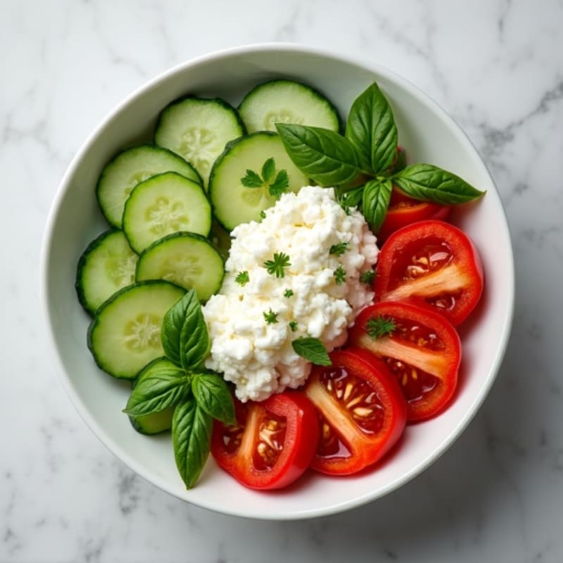 Savory Protein-Packed Cottage Cheese Bowl with Fresh Herbs