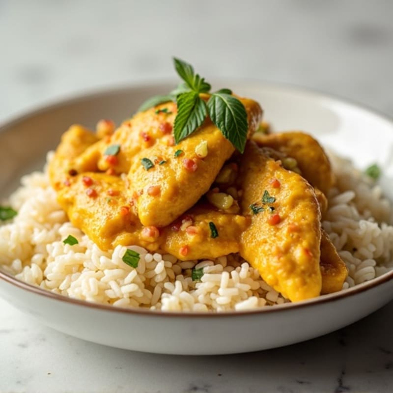 Creamy Coconut-Yogurt Butter Chicken with Fragrant Rice