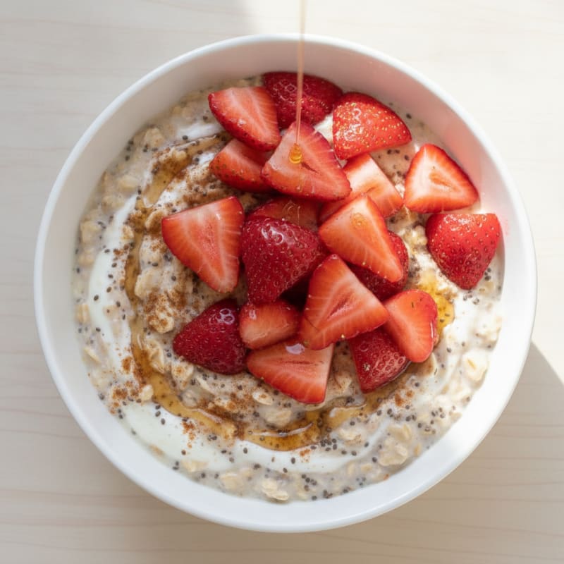 Strawberry Shortcake Overnight Oats