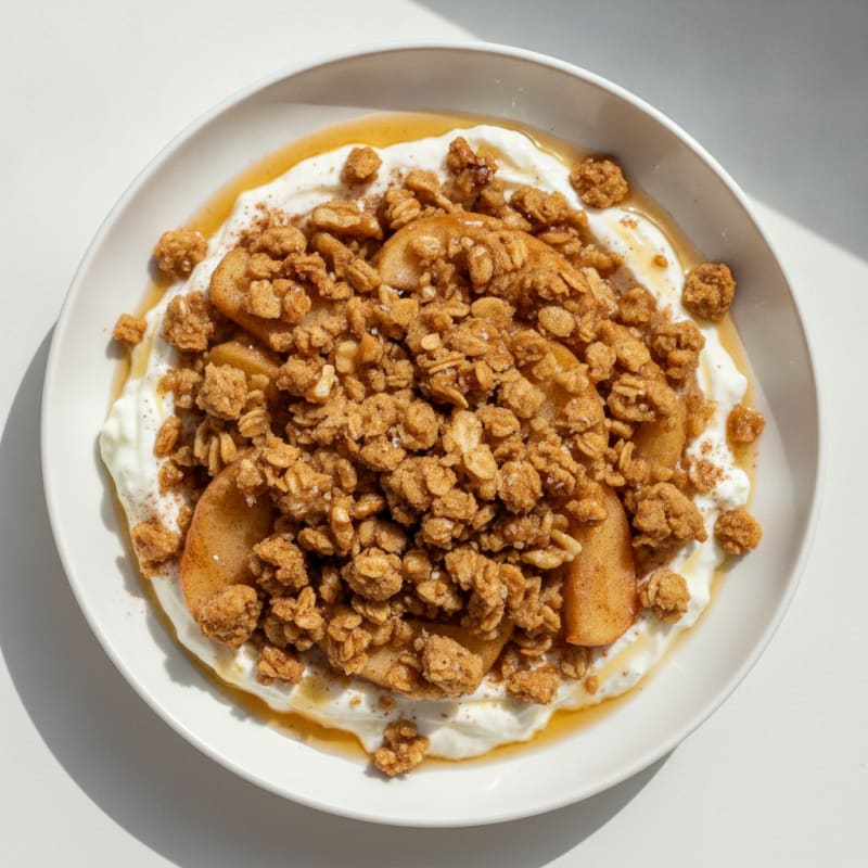 Baked Apple Crumble with Oat Topping