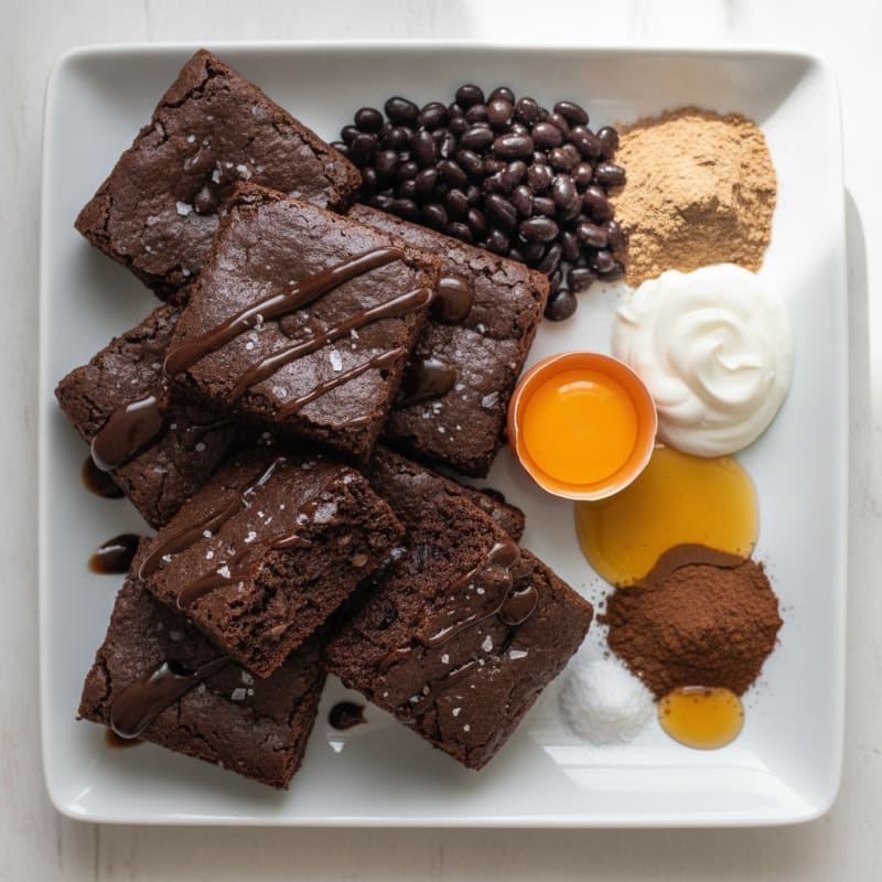 Fudgy Black Bean Chocolate Brownies