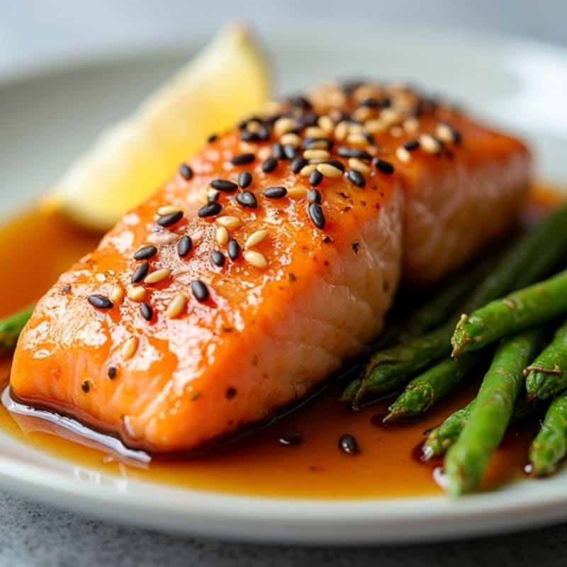 Honey-Ginger Glazed Salmon with Sesame