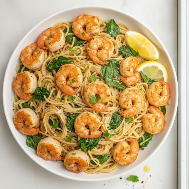 Garlic Herb Shrimp Angel Hair