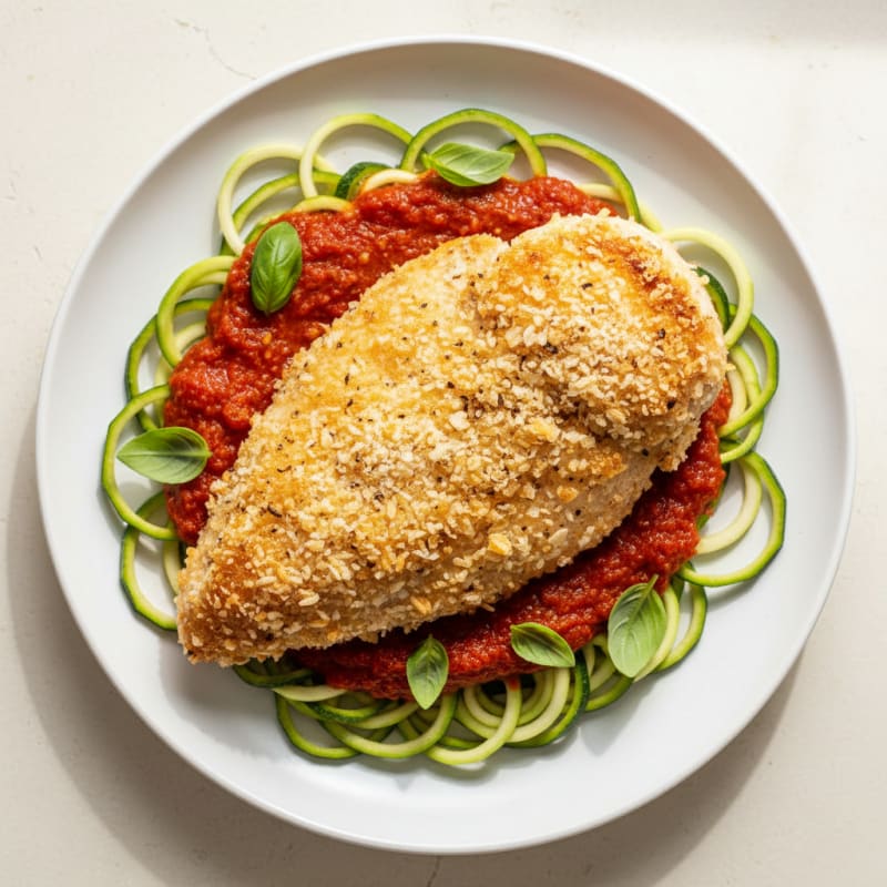 Crispy Parmesan Chicken with Zesty Marinara