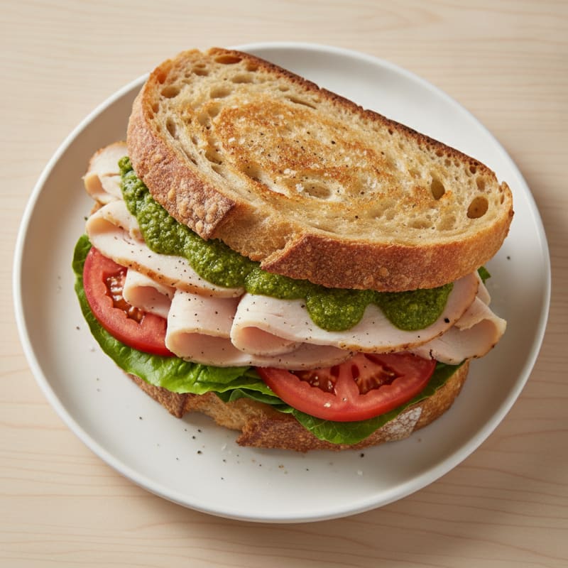 Turkey Pesto Sourdough Sandwich