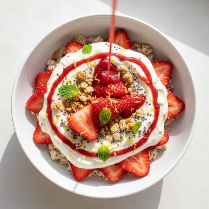 Strawberry Shortcake Overnight Oats