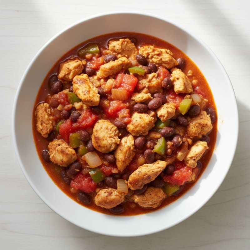 Savory Chicken Chili with Black Beans
