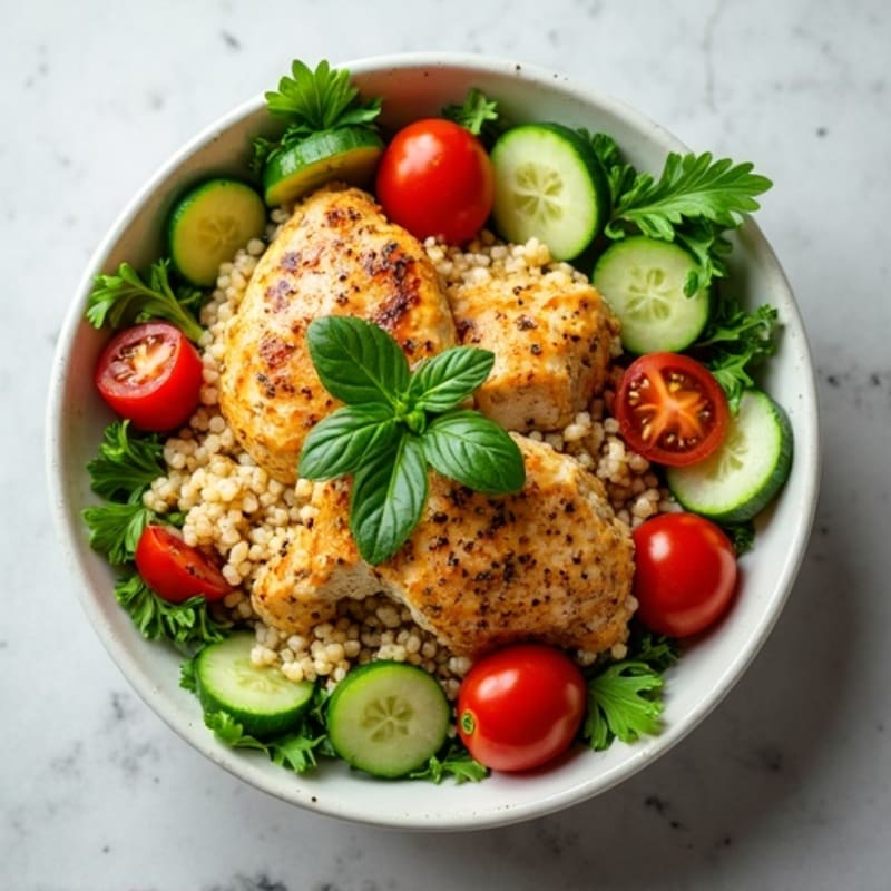Herb-Marinated Chicken and Quinoa Power Bowl