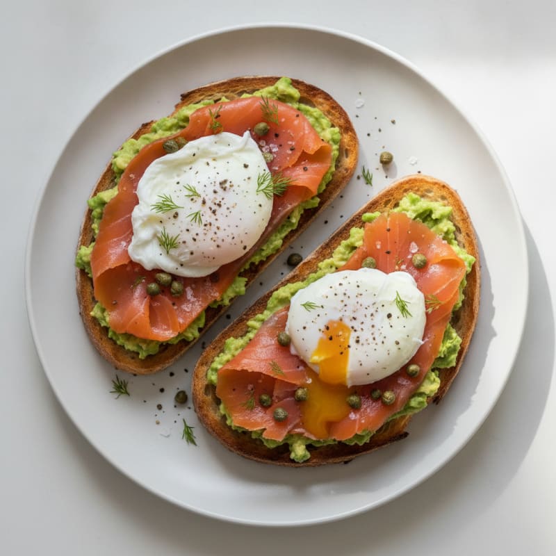 Smoked Salmon Sourdough Toast with Avocado