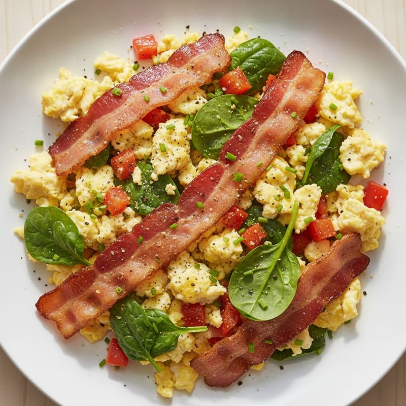Turkey Bacon and Egg Scramble