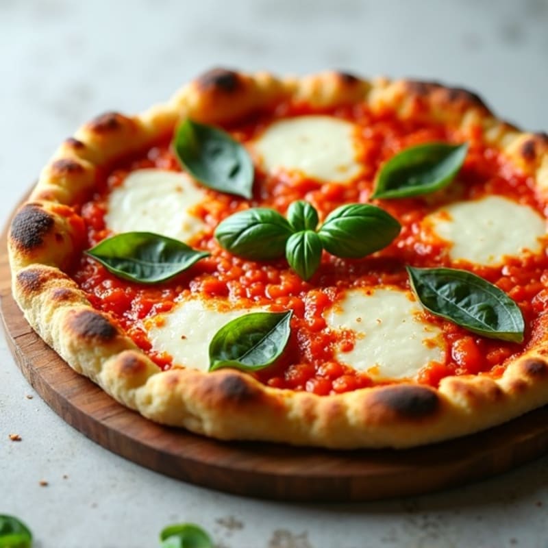 Cauliflower Crust Margherita Pizza with Fresh Basil