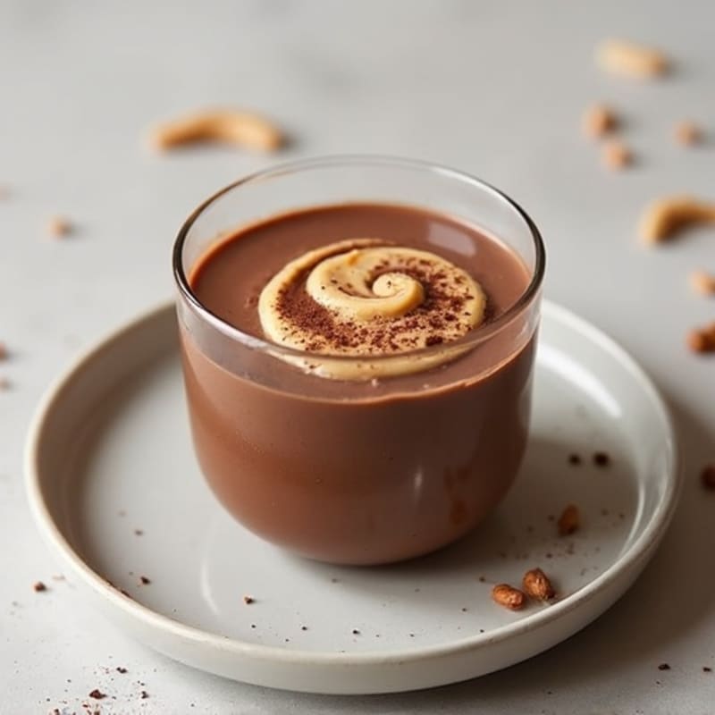 Silky Chocolate Protein Pudding with Peanut Butter Swirl