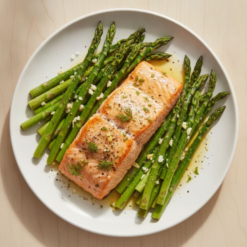 Lemon-Herb Baked Salmon with Asparagus