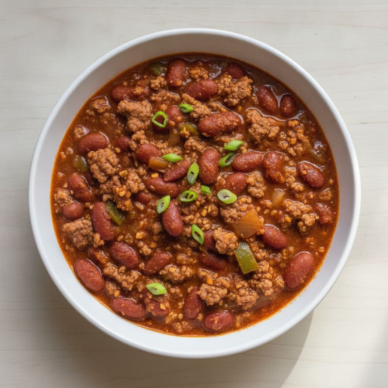 Slow Cooker Beef Chili with Kidney Beans