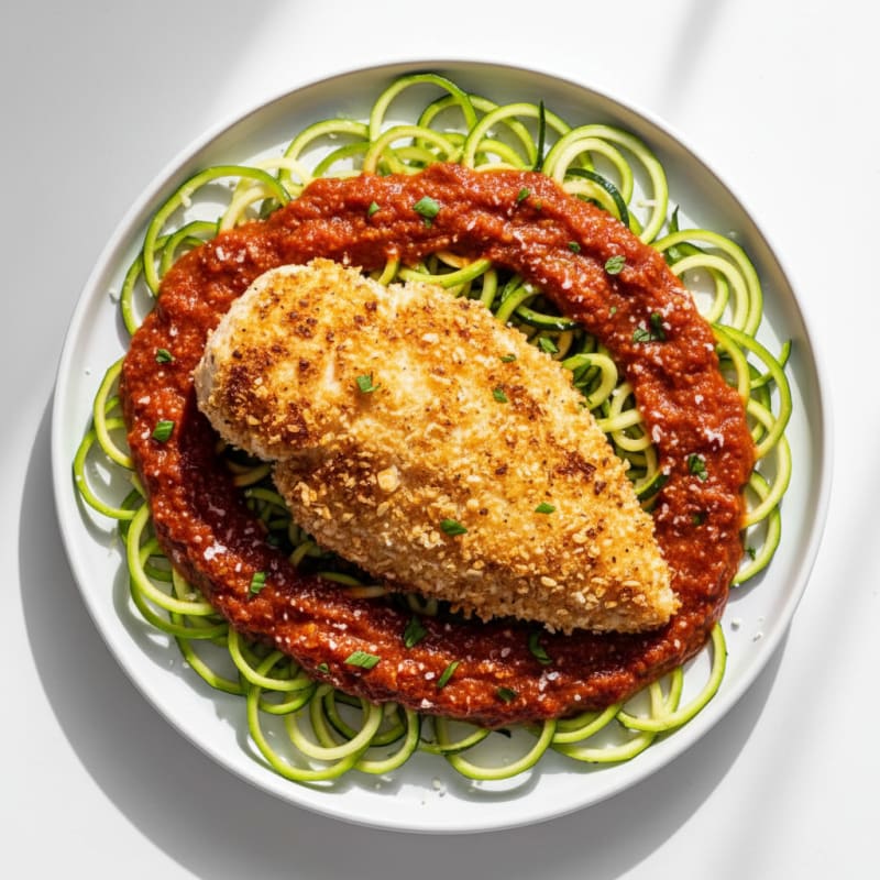 Crispy Parmesan Chicken with Zesty Marinara