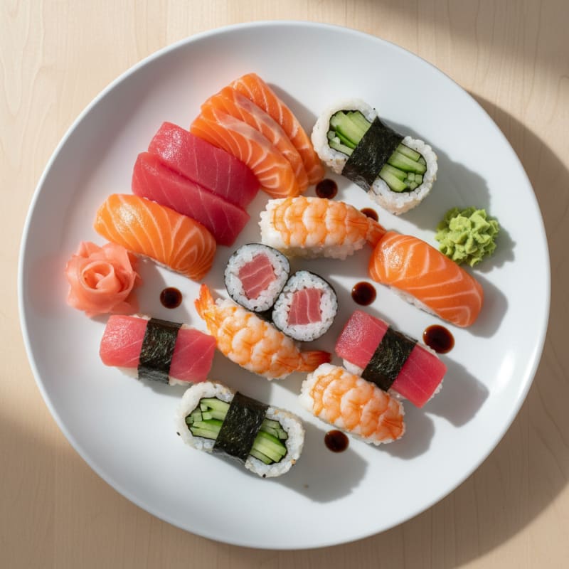 Assorted Sushi and Sashimi Platter