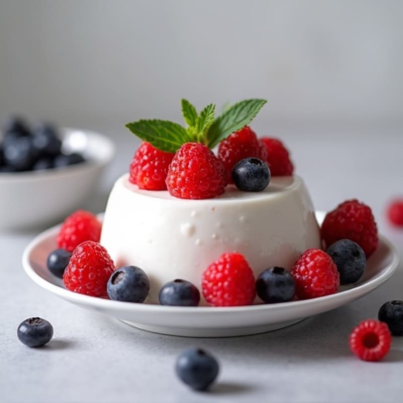 Protein Greek Yogurt Mousse with Mixed Berries