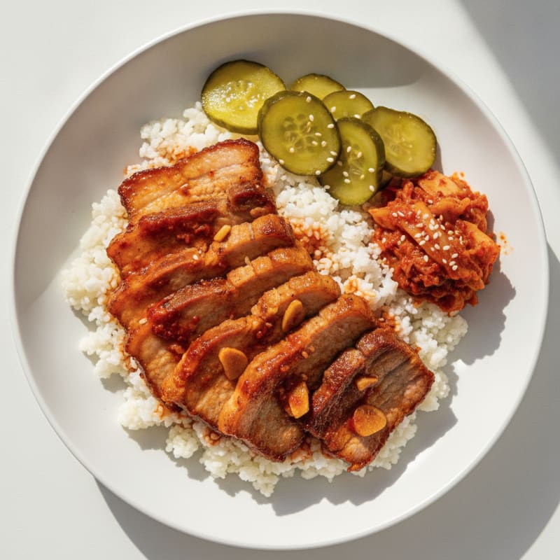 Spicy Gochujang Pork Belly Bowl