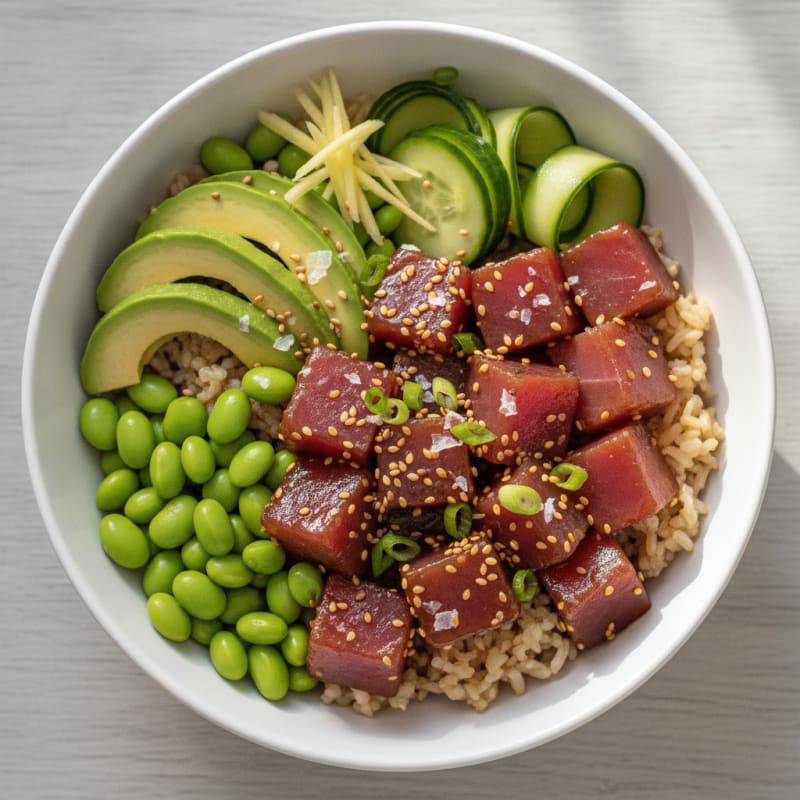 Ahi Tuna Hawaiian Poke Bowl