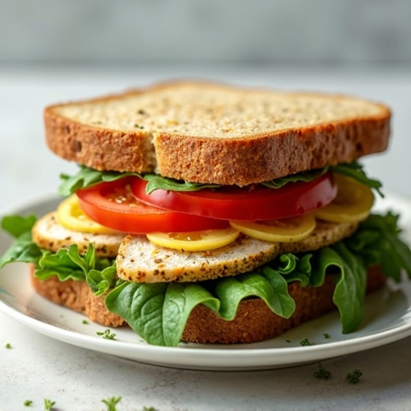 Herb-Pesto Grilled Chicken Sandwich with Fresh Greens