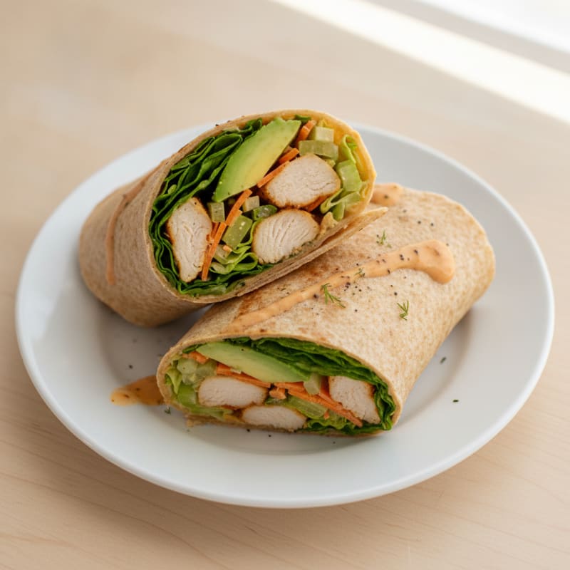 Buffalo Ranch Chicken Salad Wrap