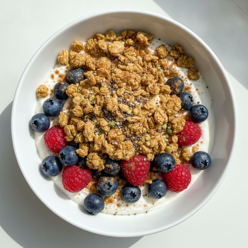 Greek Yogurt Berry Parfait with Granola