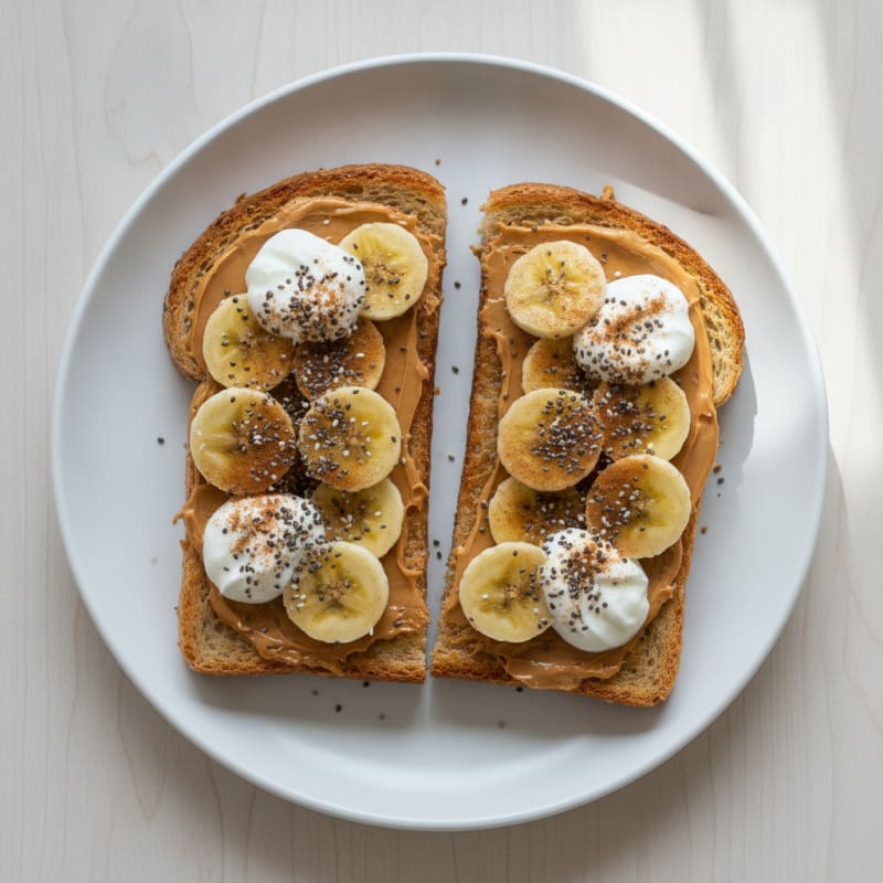Peanut Butter Banana Chia Toast